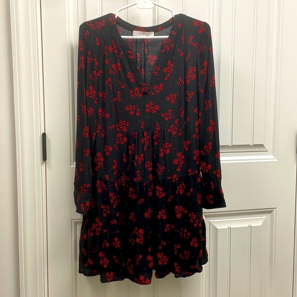 Loft Garden Split Neck Swing Dress